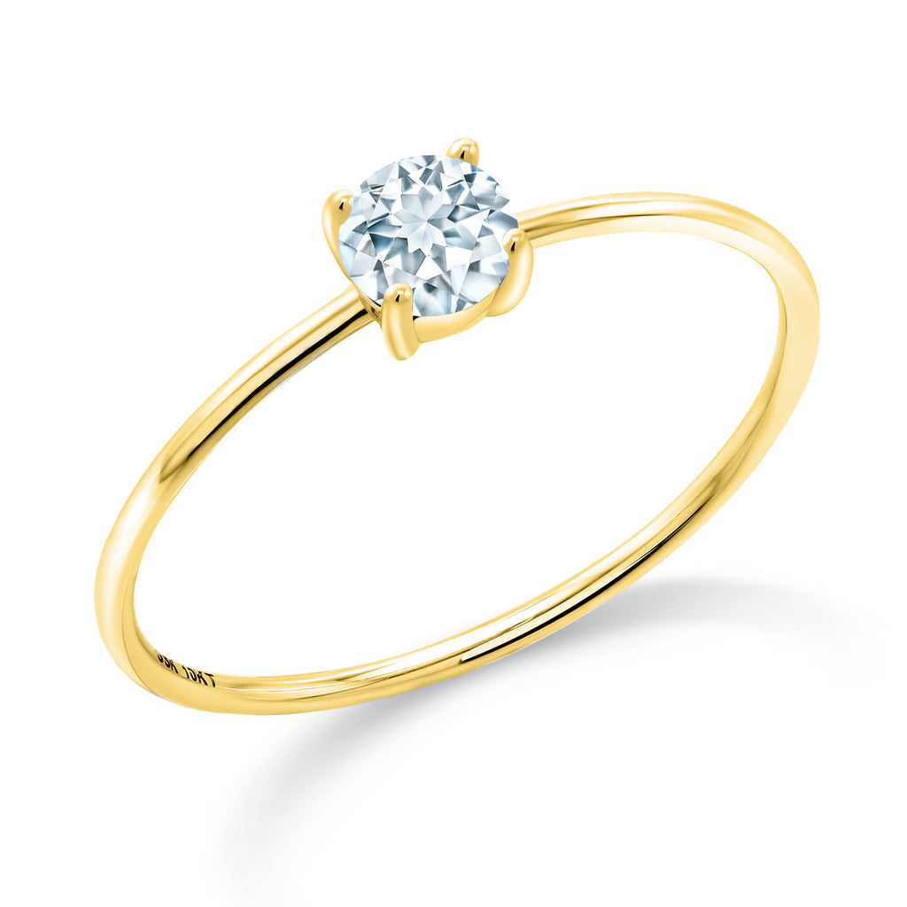 Aquamarine - March_9_Ring in 10K Yellow Gold