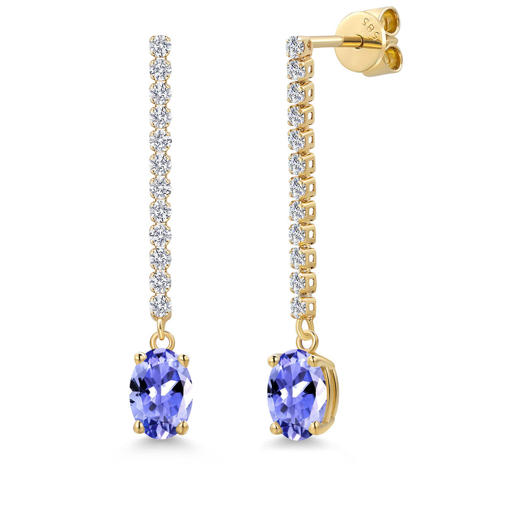 Tanzanite - December_Earrings in 14K Yellow Gold