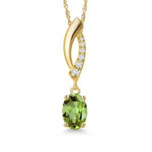 Peridot - August_Pendant in 14K Yellow Gold