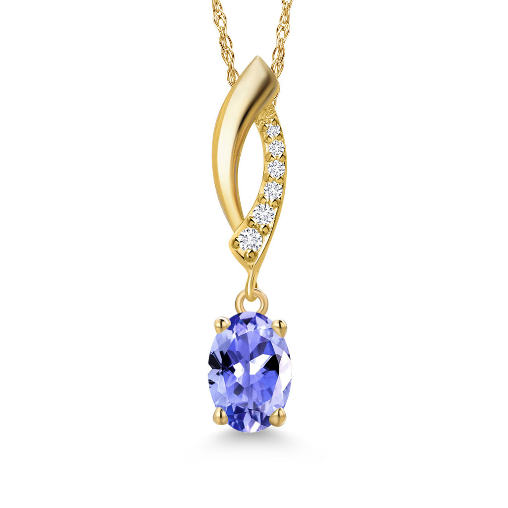 Tanzanite - December_Pendant in 14K Yellow Gold