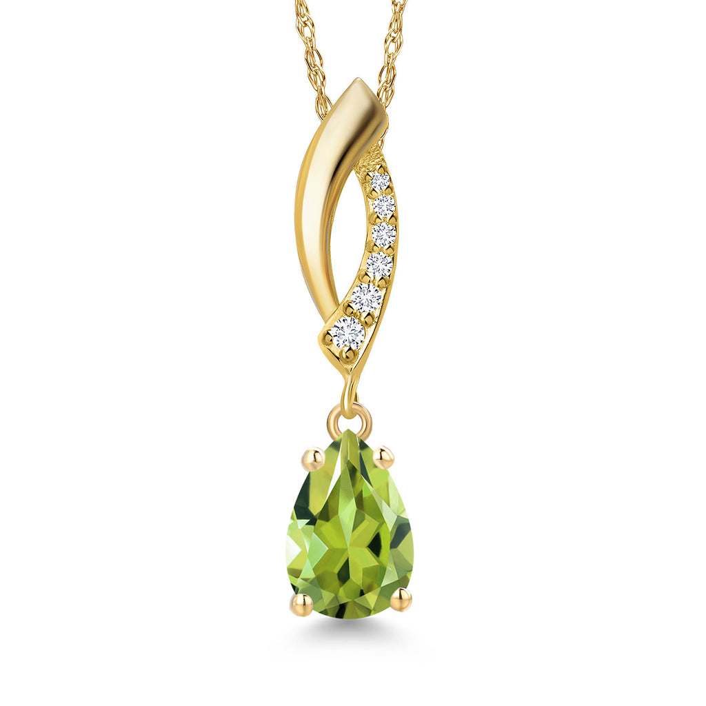 Peridot - August_Pendant in 14K Yellow Gold