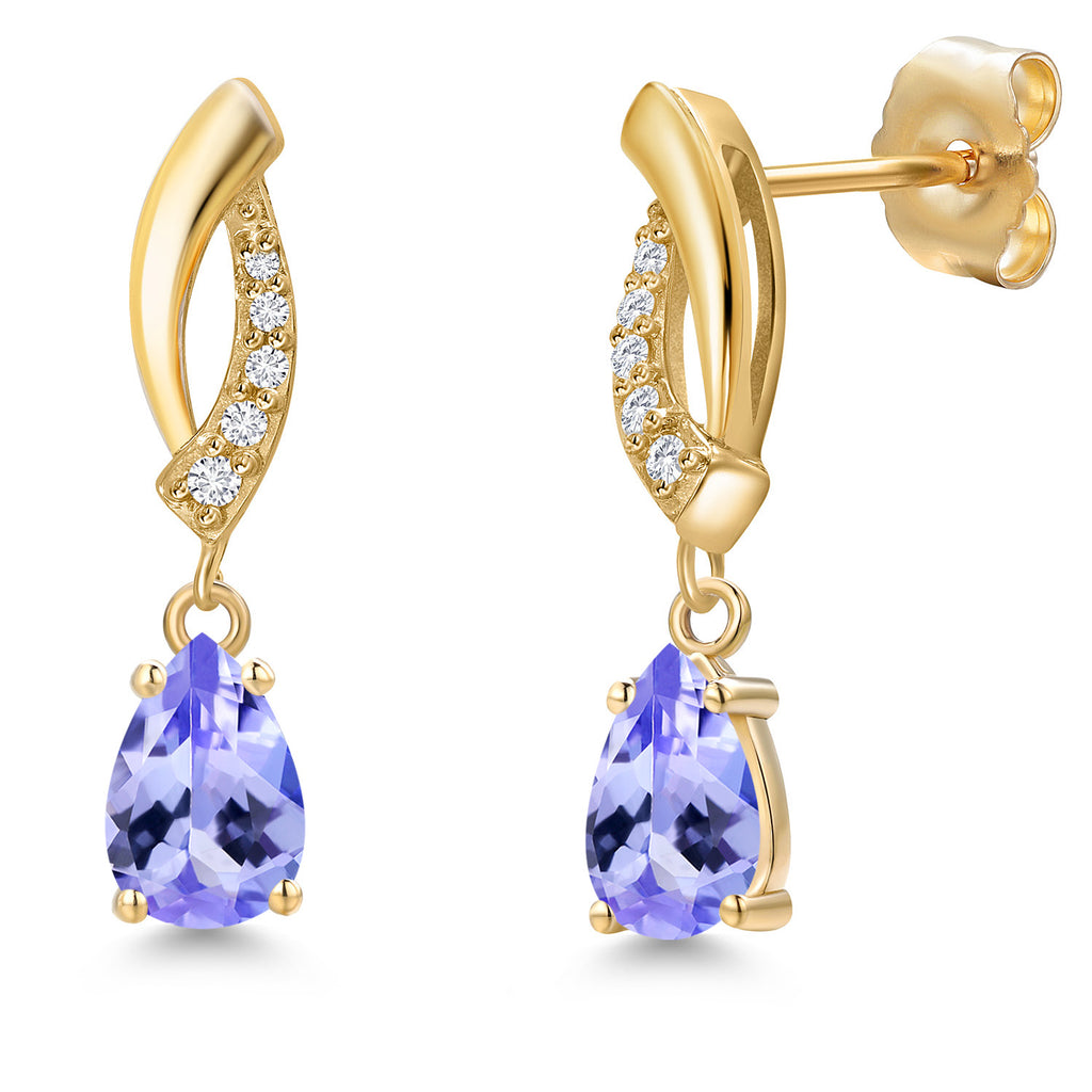 Tanzanite - December_Earrings in 14K Yellow Gold