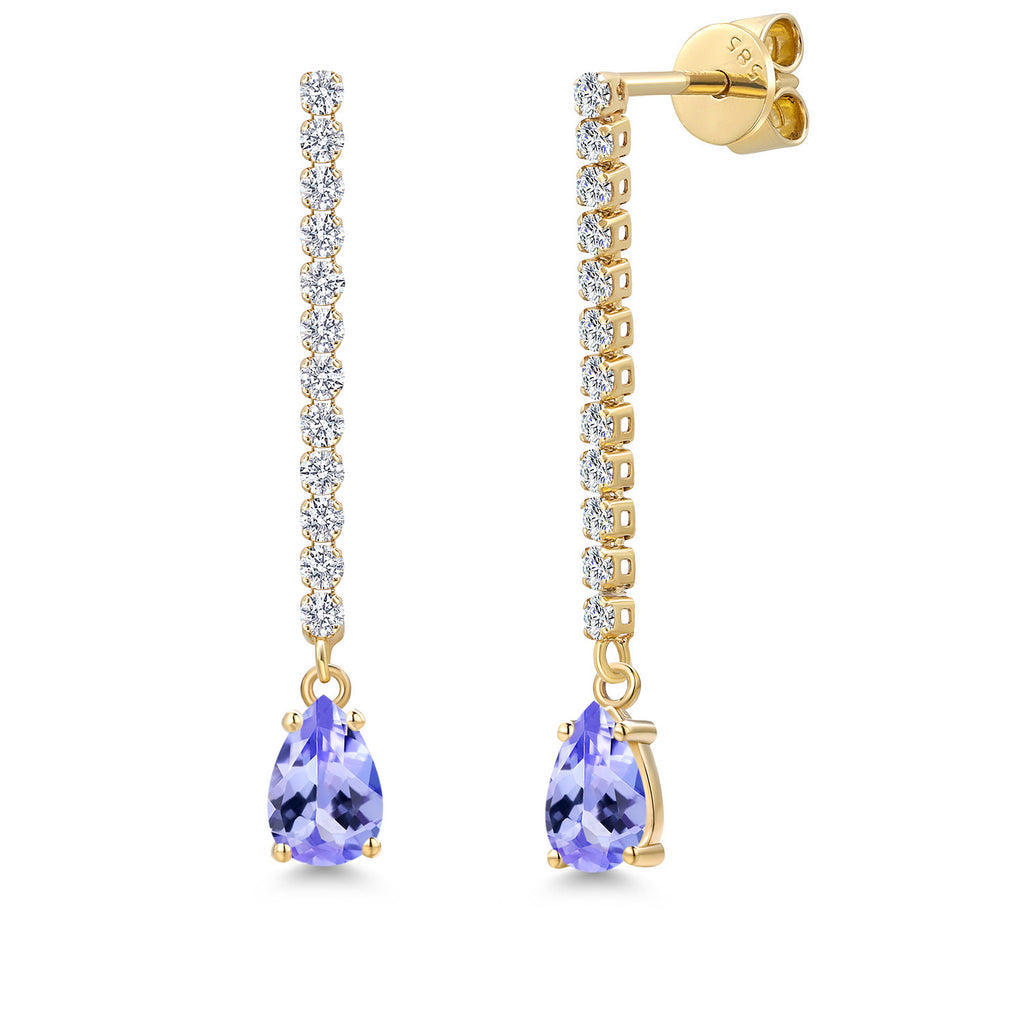 Tanzanite - December_Earrings in 14K Yellow Gold