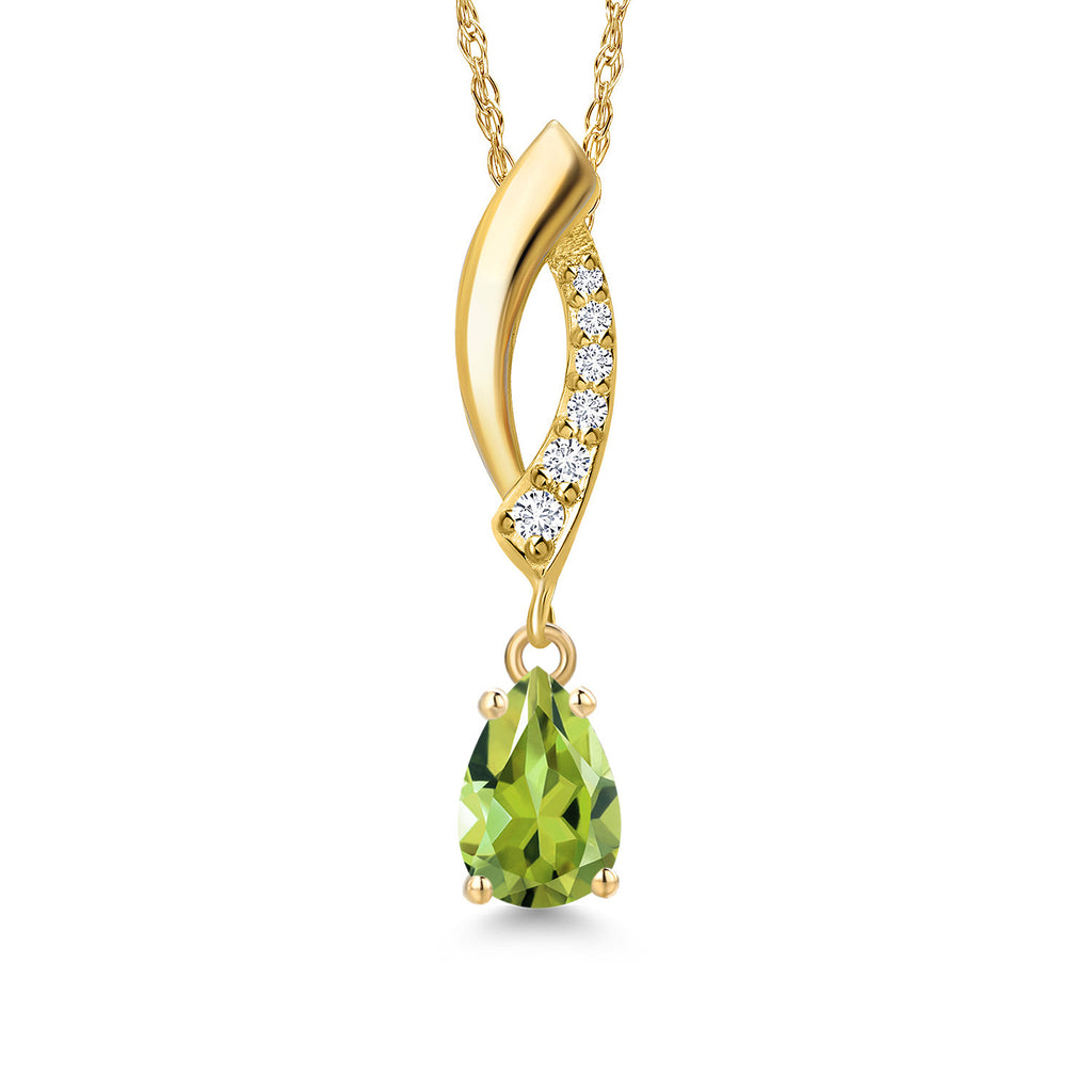 Peridot - August_Pendant in 14K Yellow Gold