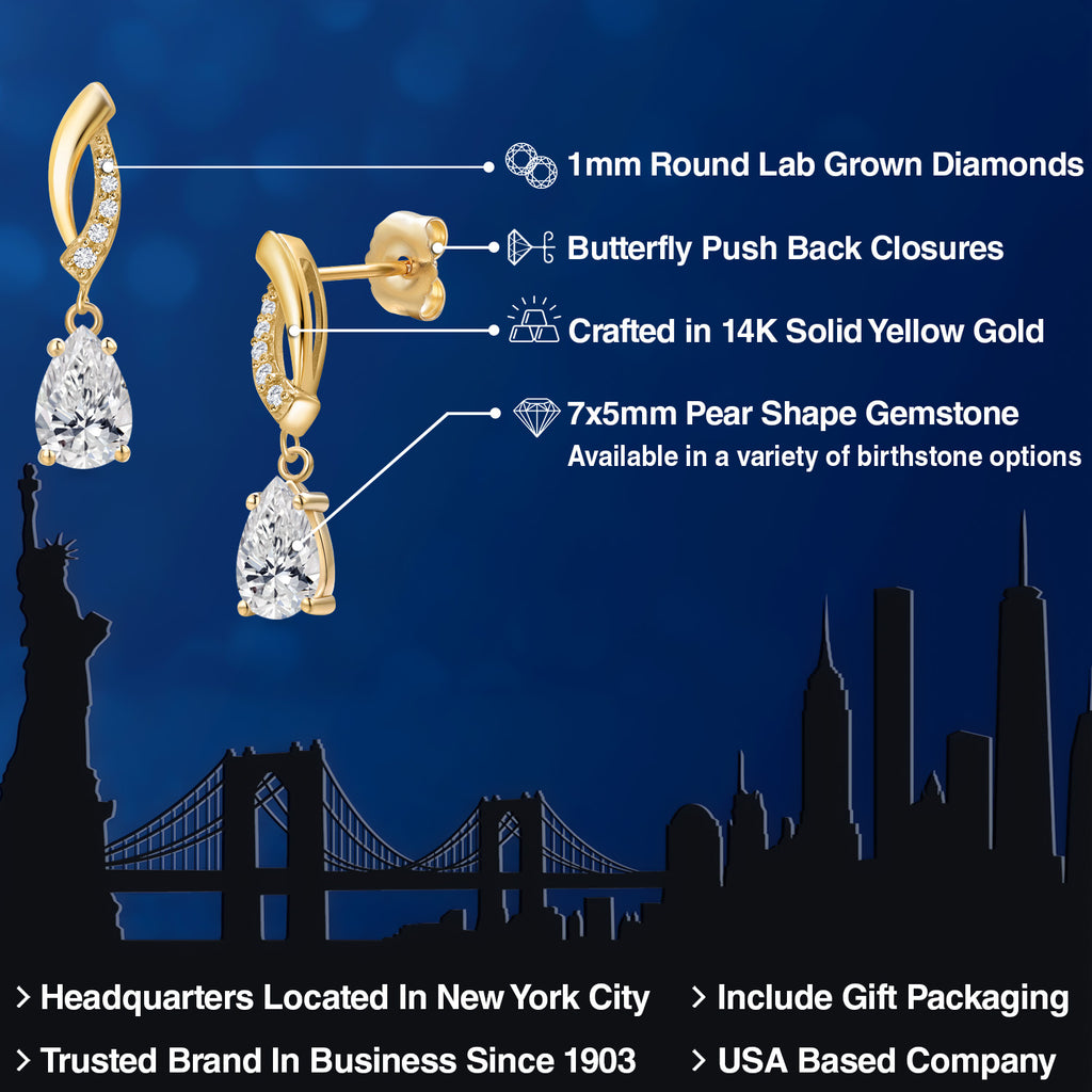 DEF and E - F_Earrings in 14K Yellow Gold