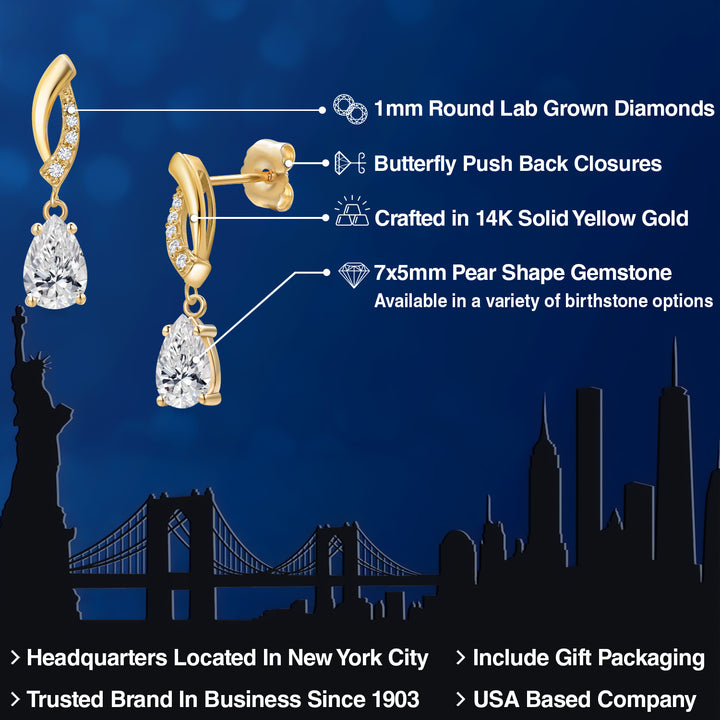 DEF and E - F_Earrings in 14K Yellow Gold