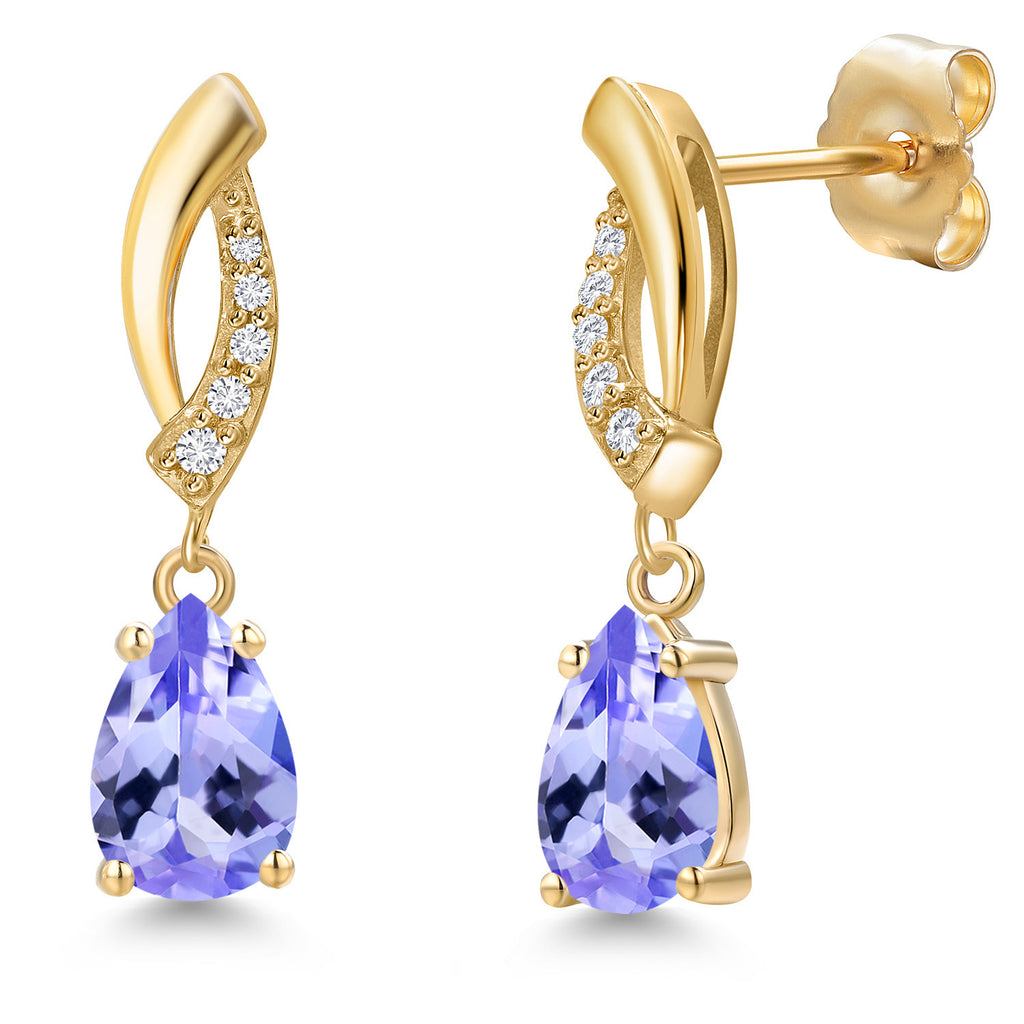 Tanzanite - December_Earrings in 14K Yellow Gold