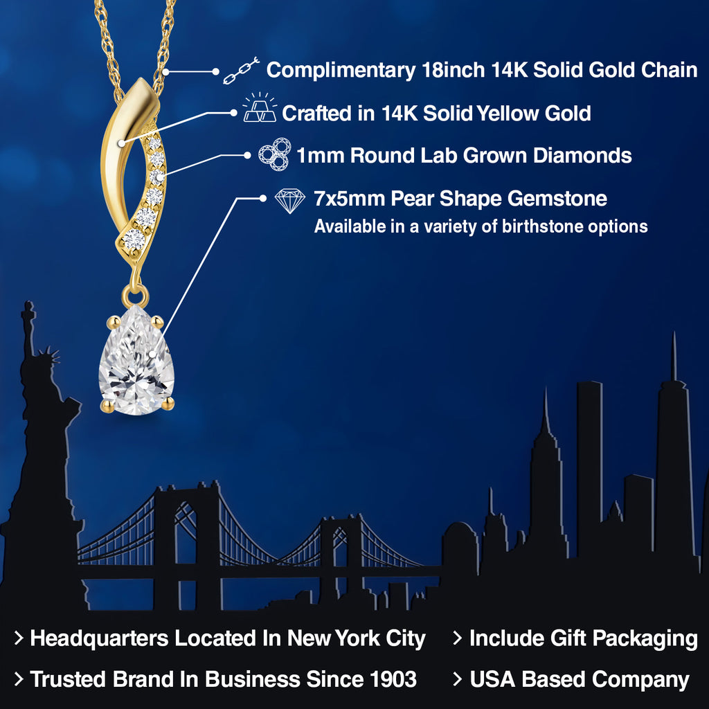 Lab Grown Diamond_Pendant in 14K Yellow Gold