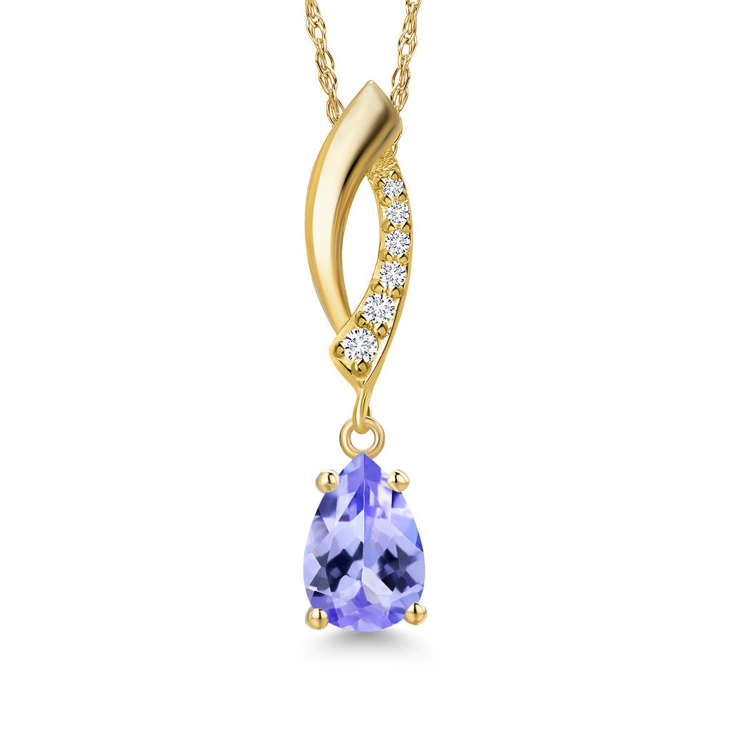 Tanzanite - December_Pendant in 14K Yellow Gold