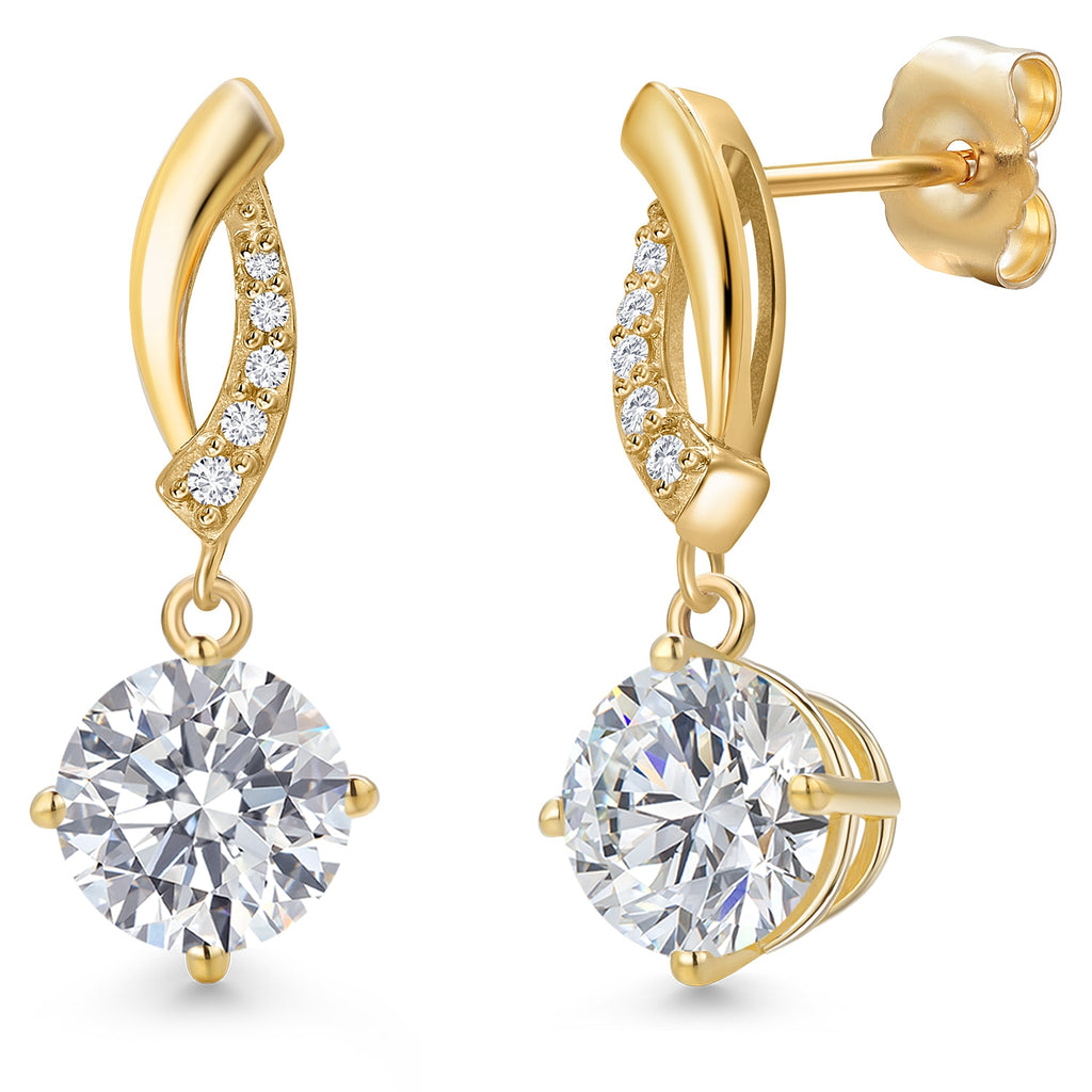 3 Carats_Earrings in 14K Yellow Gold