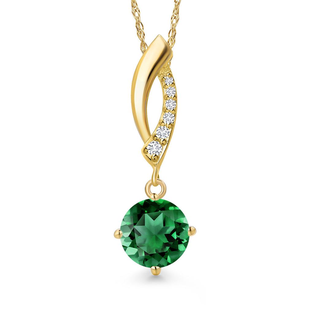 Nano Emerald - May_Pendant in 14K Yellow Gold