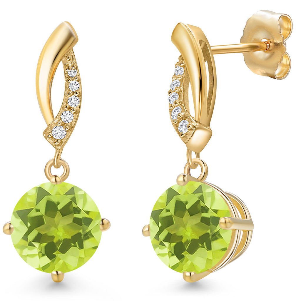 Lemon Quartz_Earrings in 14K Yellow Gold