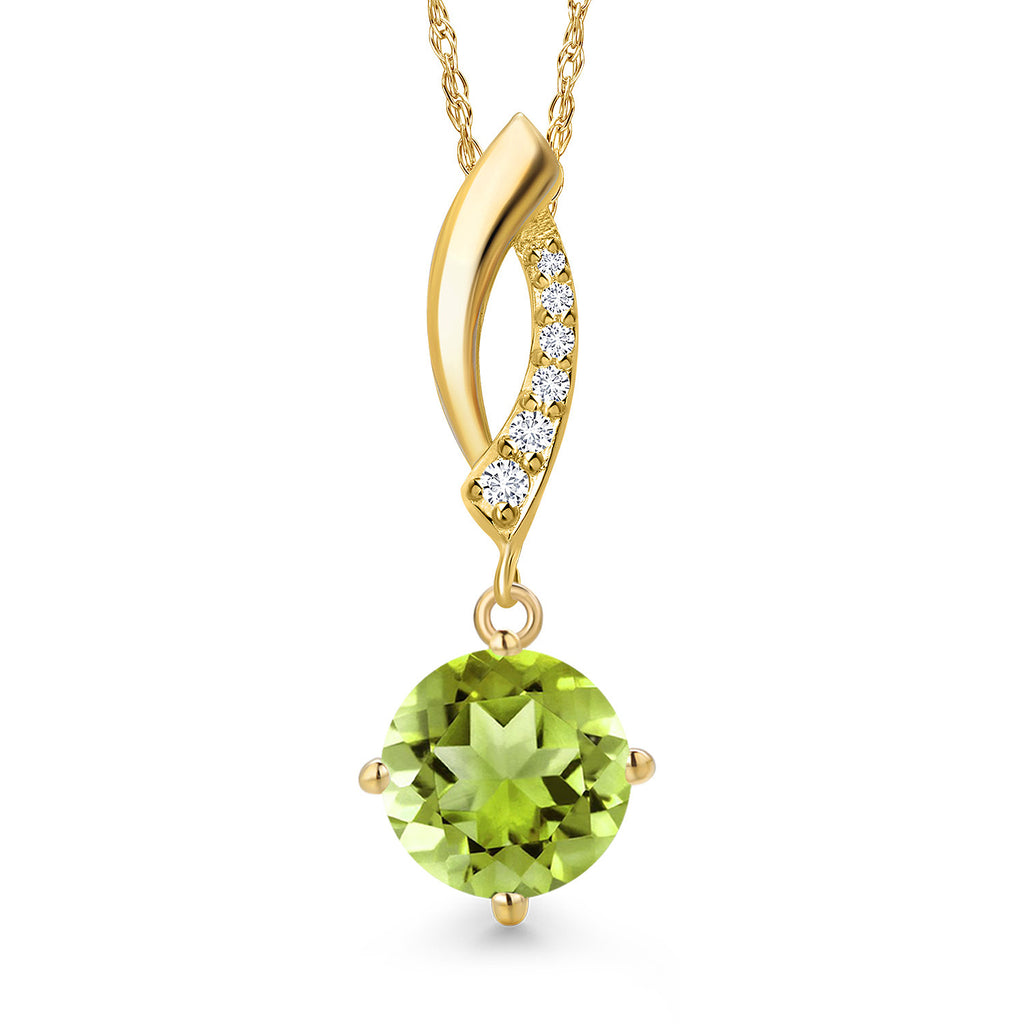 Peridot - August_Pendant in 14K Yellow Gold