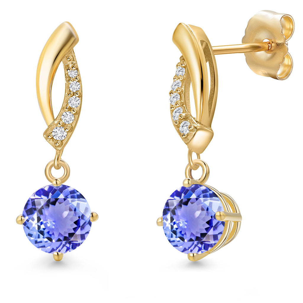 Tanzanite - December_Earrings in 14K Yellow Gold
