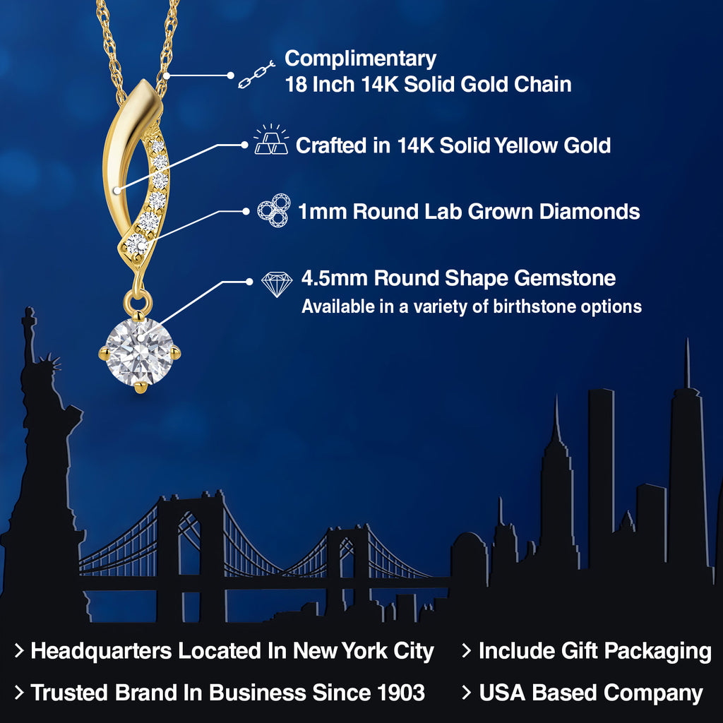 Lab Grown Diamond_Pendant in 14K Yellow Gold