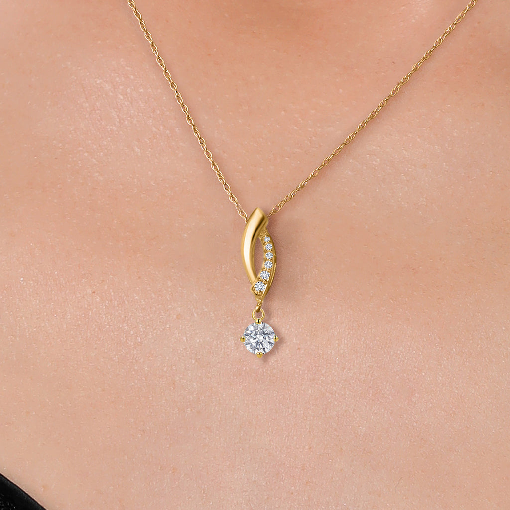 Lab Grown Diamond_Pendant in 14K Yellow Gold