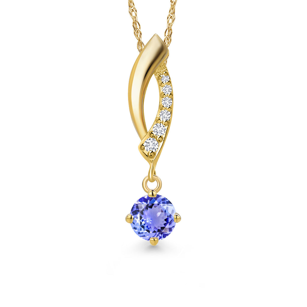 Tanzanite - December_Pendant in 14K Yellow Gold