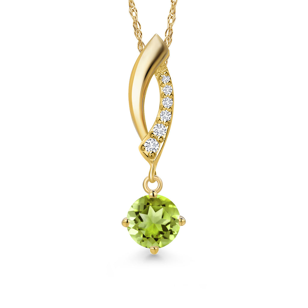 Peridot - August_Pendant in 14K Yellow Gold
