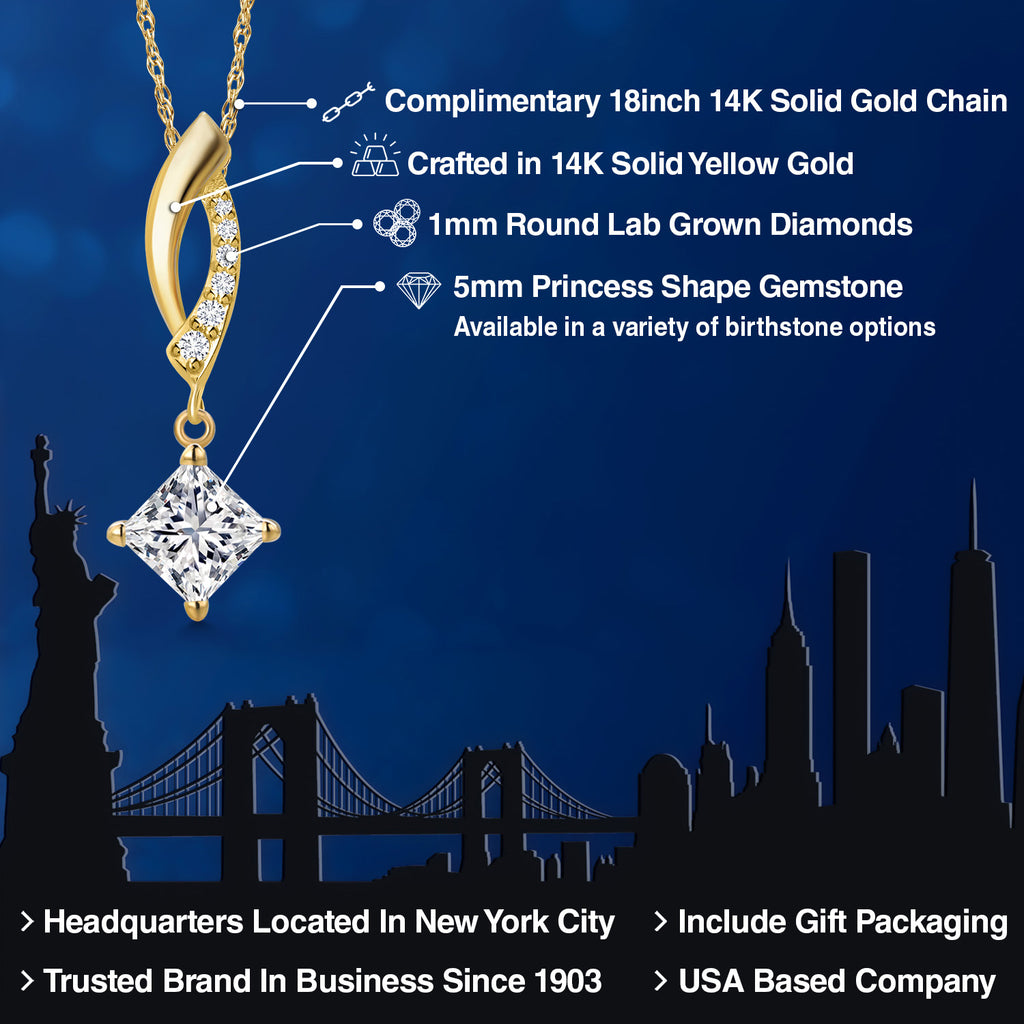 Lab Grown Diamond_Pendant in 14K Yellow Gold