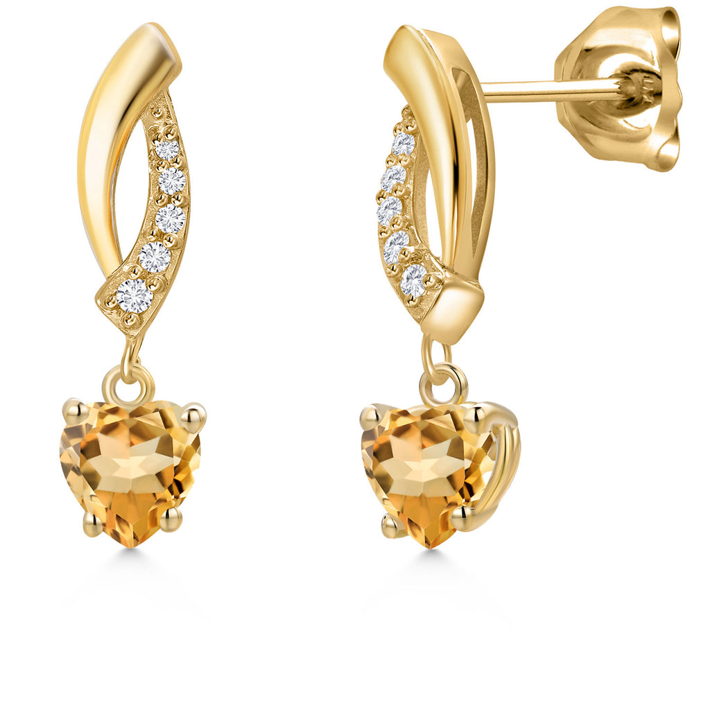 Citrine - November_Earrings in 14K Yellow Gold