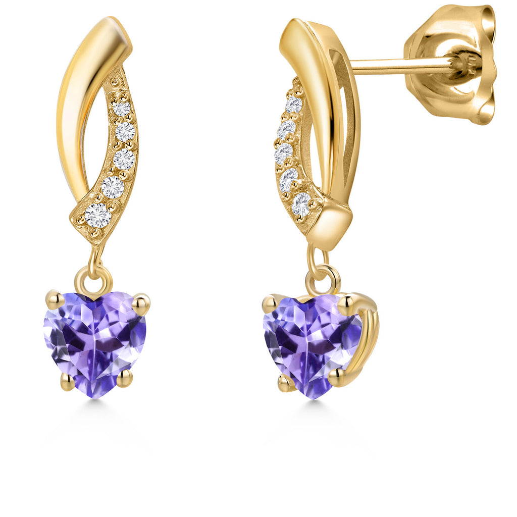 Tanzanite - December_Earrings in 14K Yellow Gold