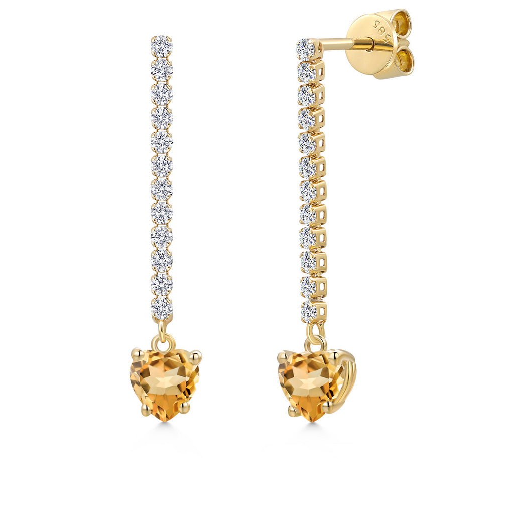 Citrine - November_Earrings in 14K Yellow Gold