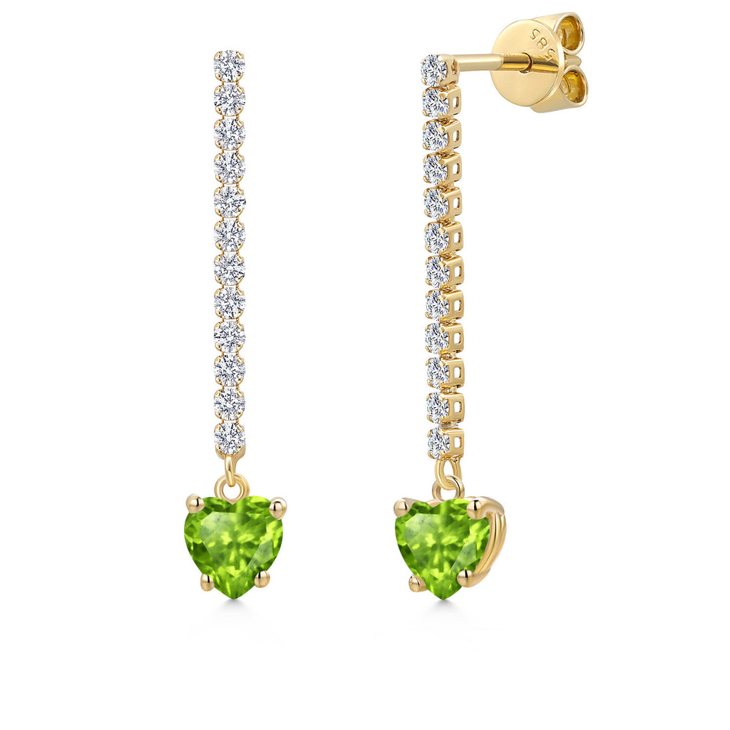 Peridot - August_Earrings in 14K Yellow Gold