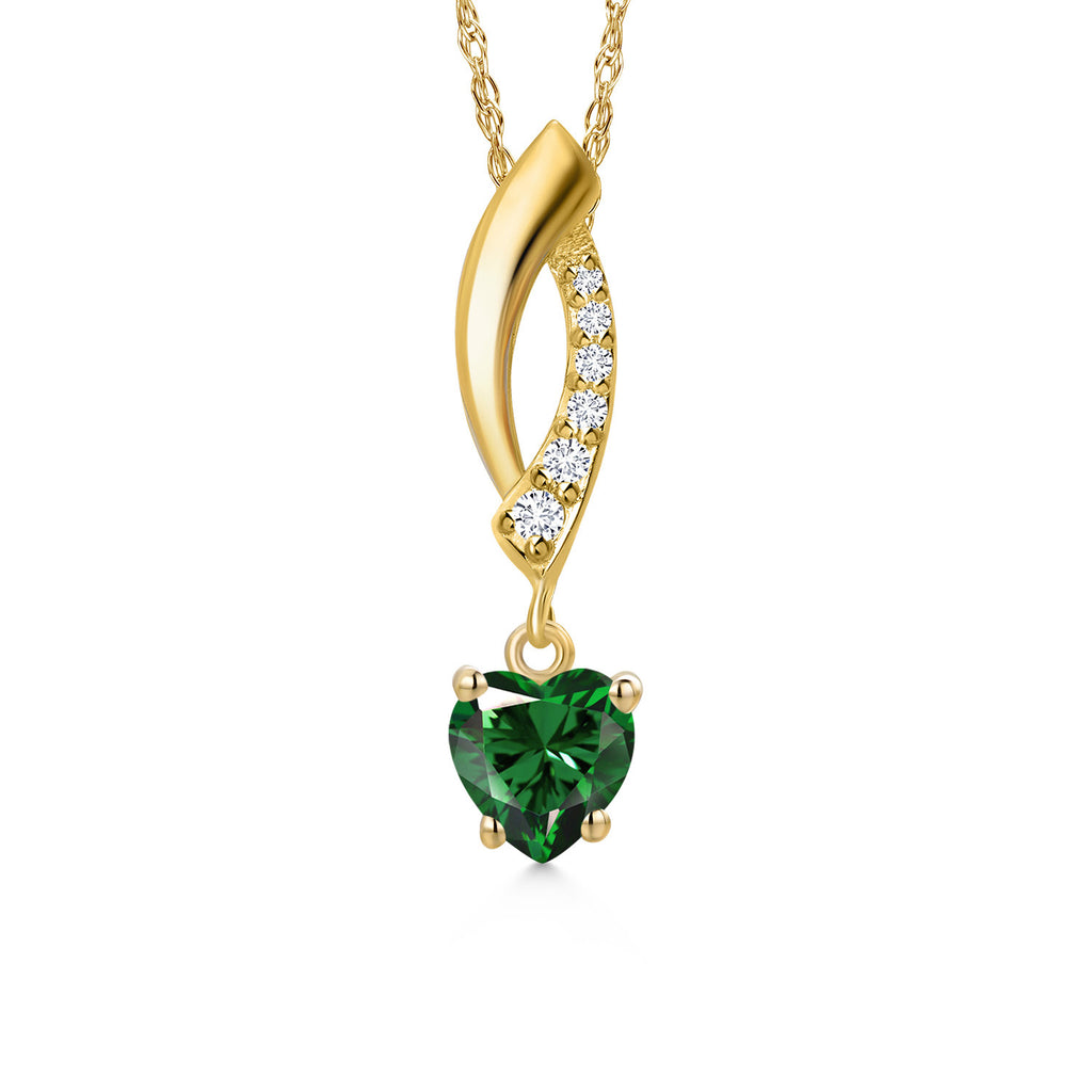 Nano Emerald - May_Pendant in 14K Yellow Gold