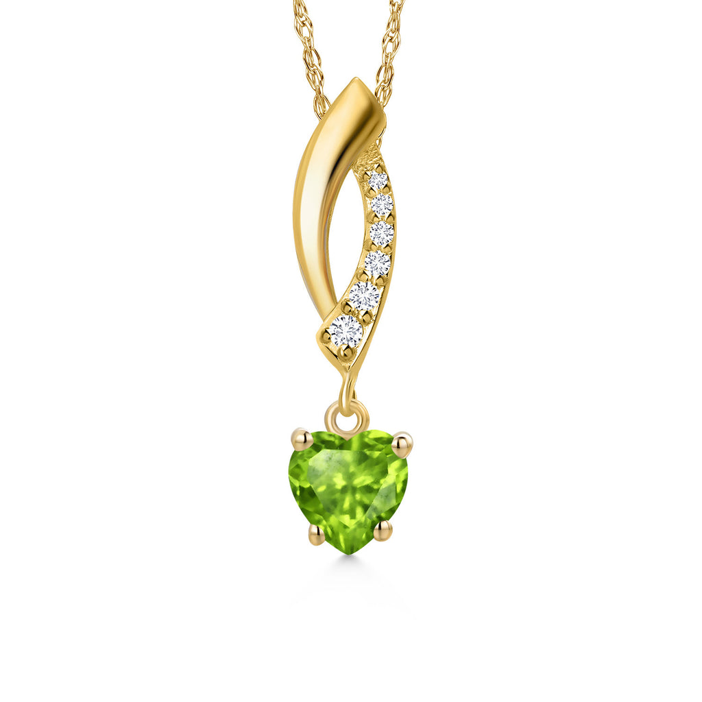 Peridot - August_Pendant in 14K Yellow Gold