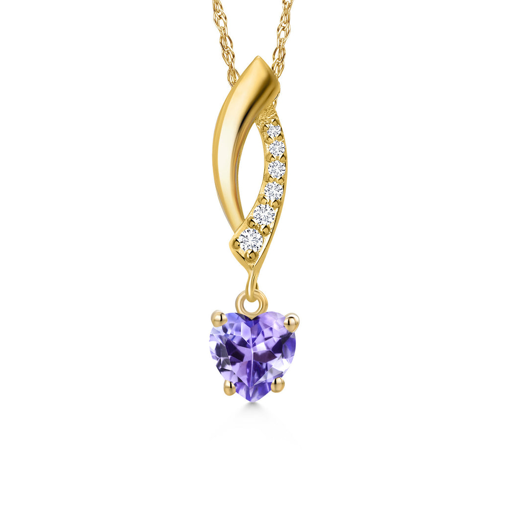 Tanzanite - December_Pendant in 14K Yellow Gold