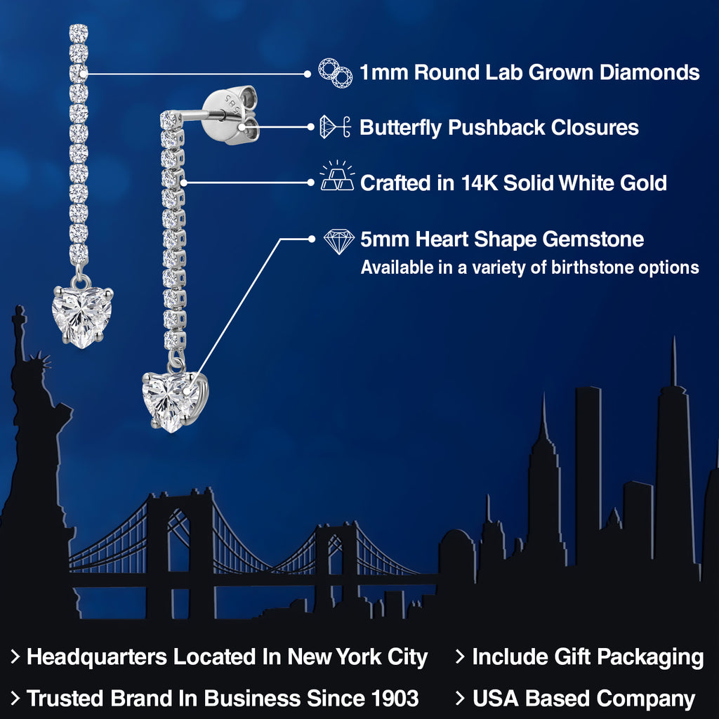 DEF and E - F_Earrings in 14K White Gold
