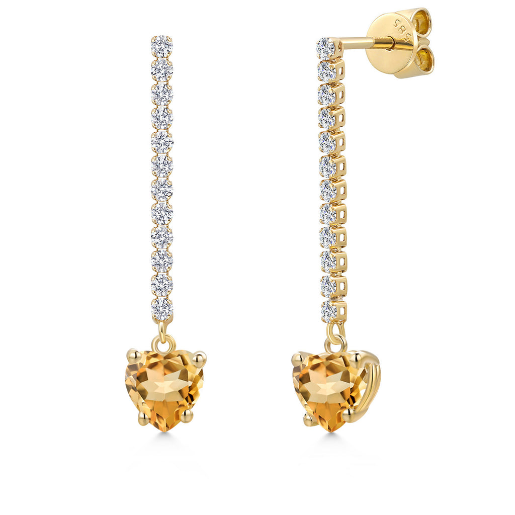 Citrine - November_Earrings in 14K Yellow Gold