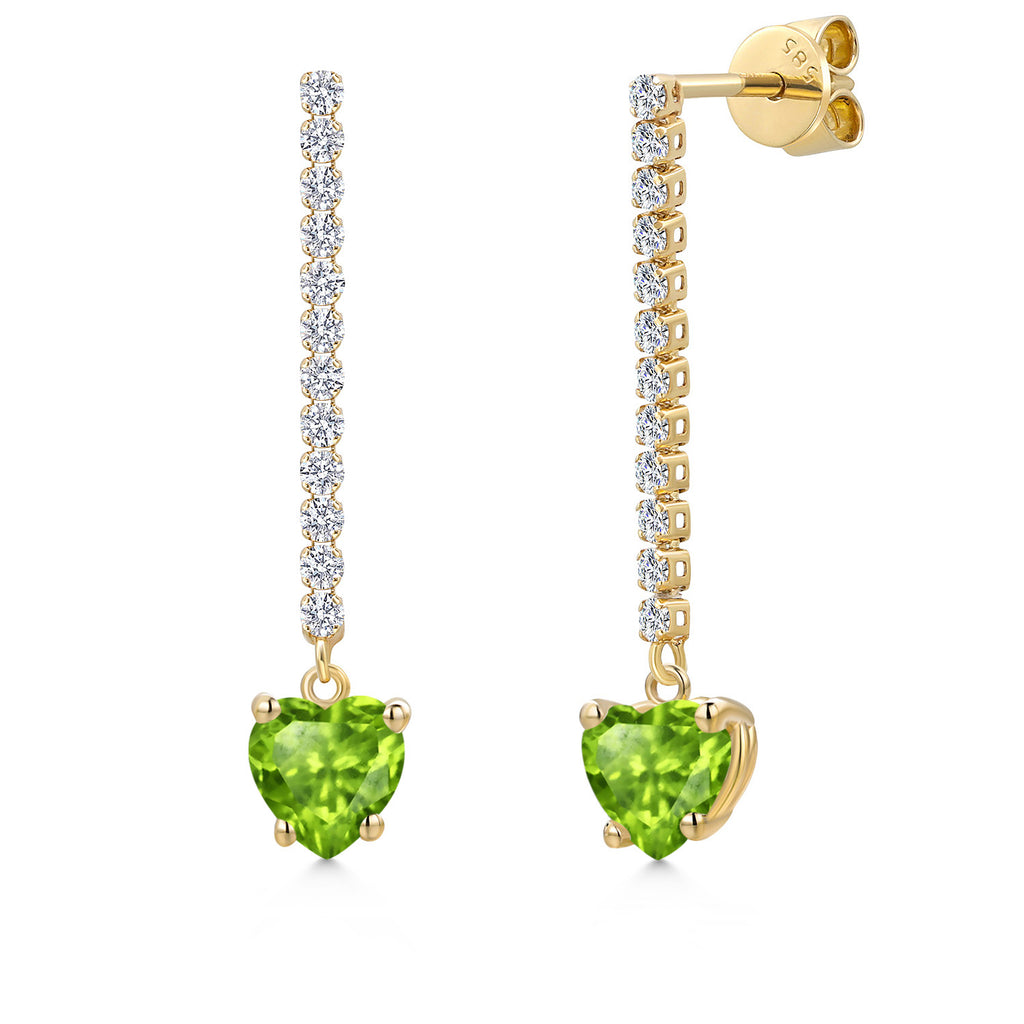Peridot - August_Earrings in 14K Yellow Gold