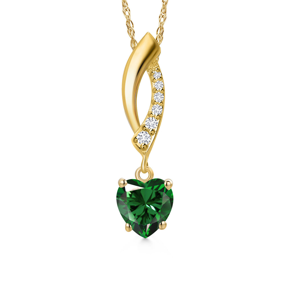 Nano Emerald - May_Pendant in 14K Yellow Gold
