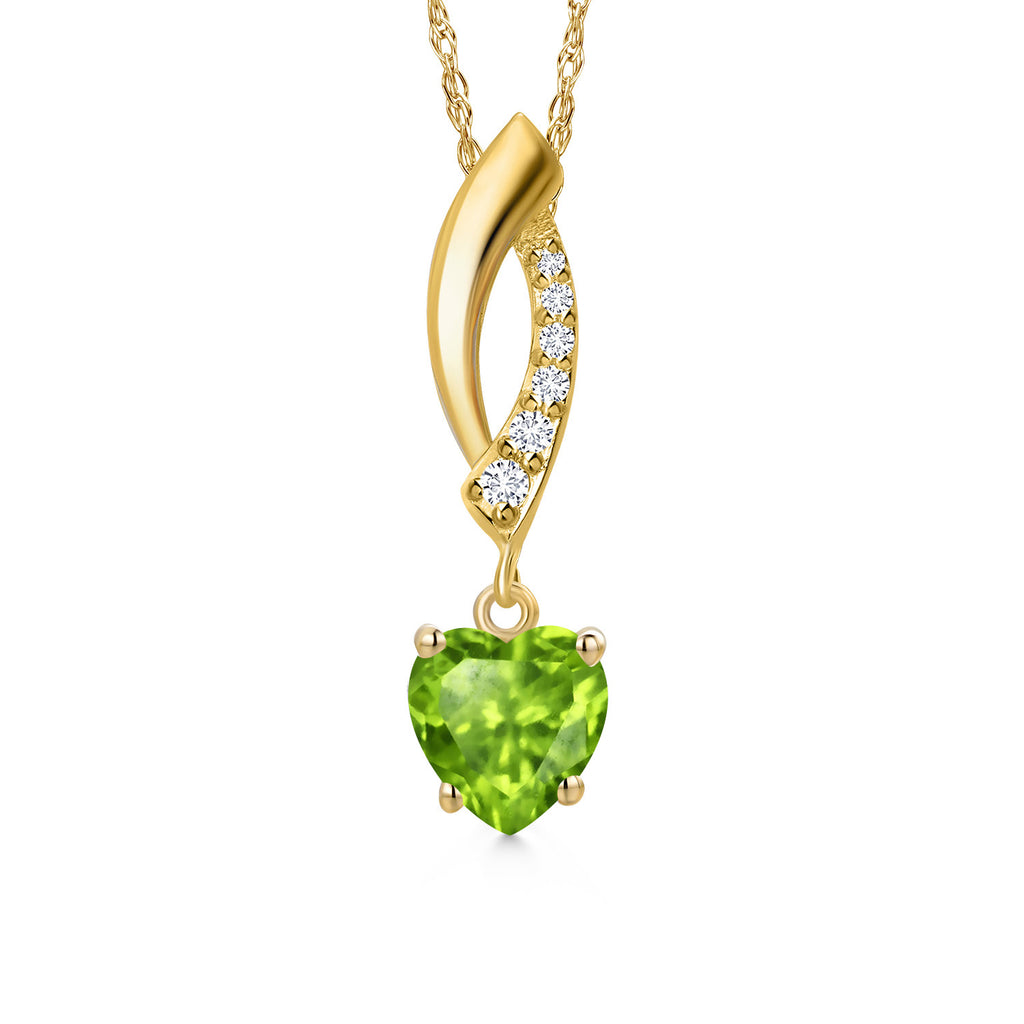Peridot - August_Pendant in 14K Yellow Gold