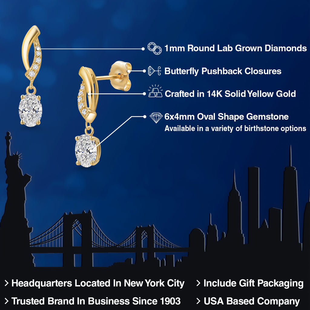 DEF and E - F_Earrings in 14K Yellow Gold