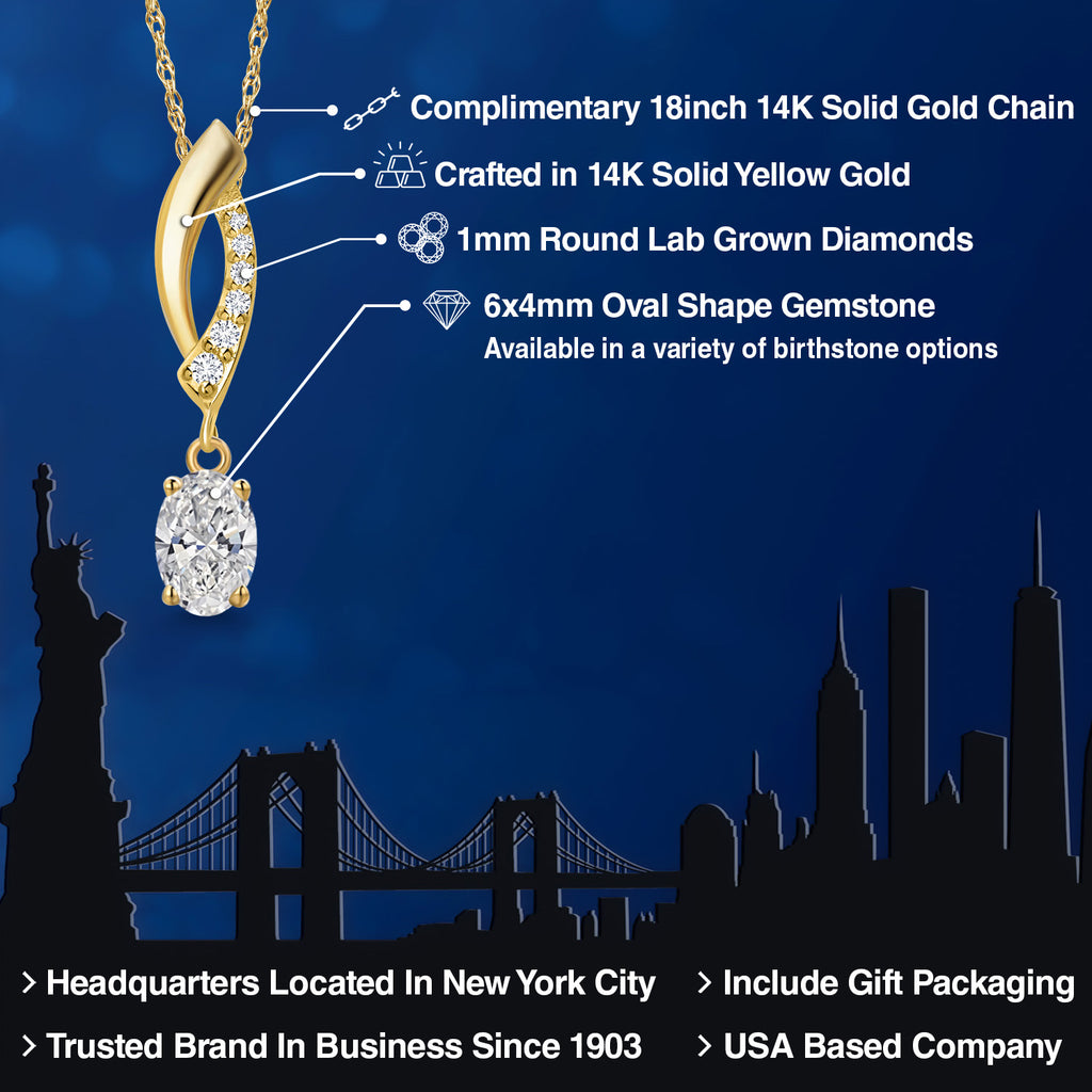 Lab Grown Diamond_Pendant in 14K Yellow Gold