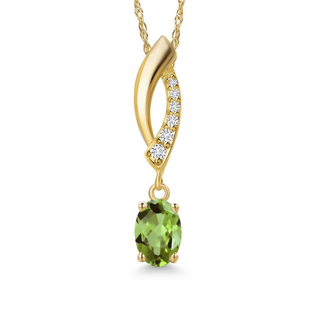 Peridot - August_Pendant in 14K Yellow Gold