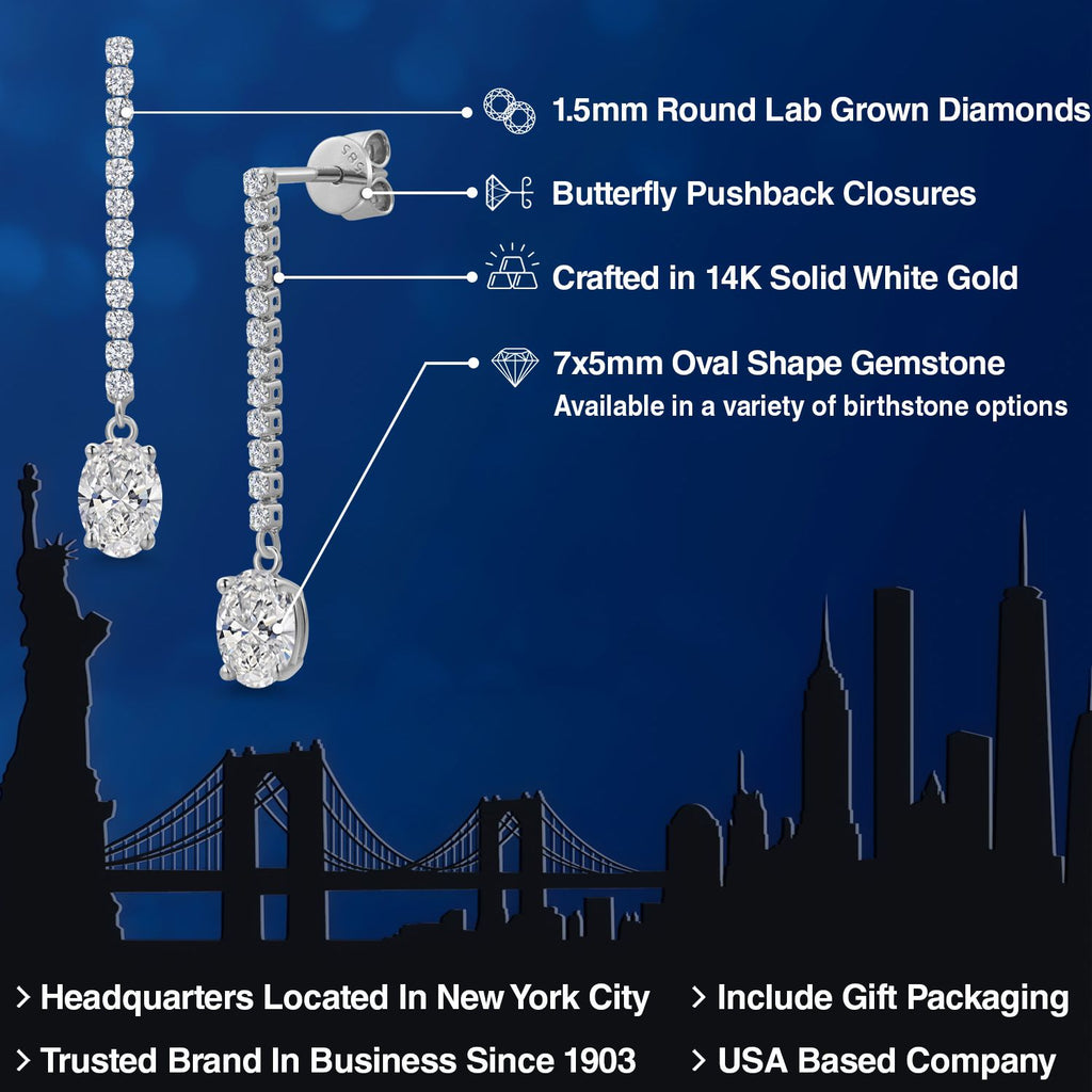 DEF and E - F_Earrings in 14K White Gold