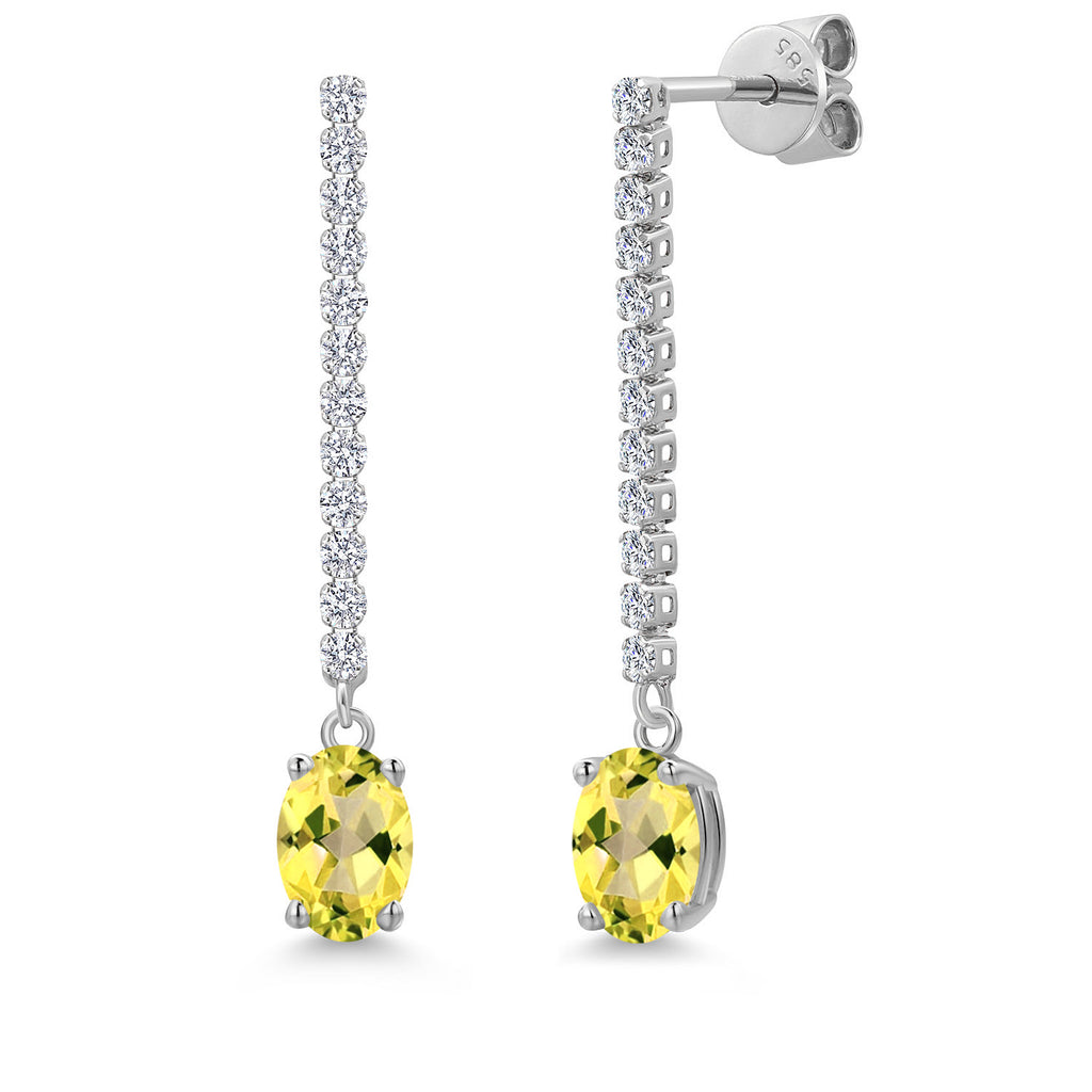 Canary Mystic Topaz_Earrings in 14K White Gold