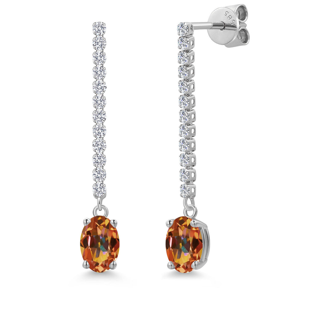 Ecstasy Mystic Topaz_Earrings in 14K White Gold