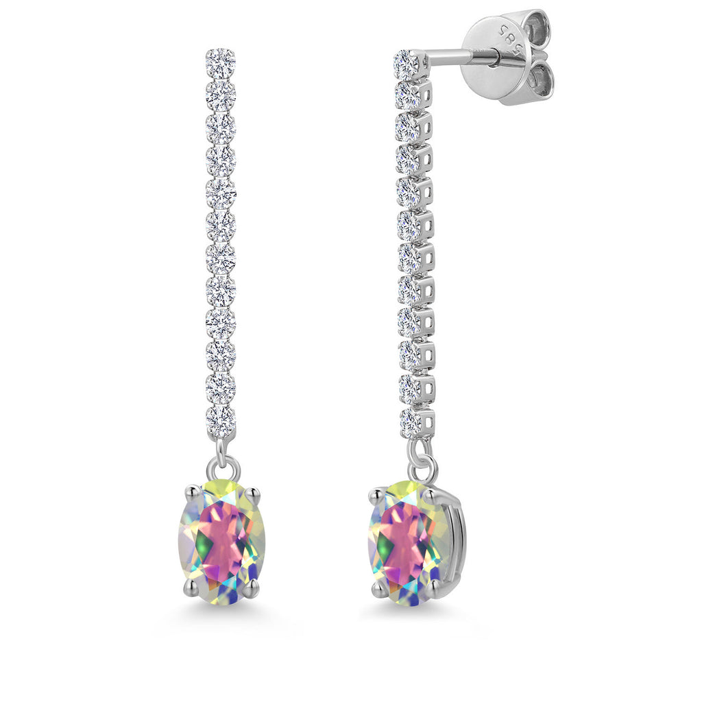 Mercury Mist Mystic Topaz_Earrings in 14K White Gold