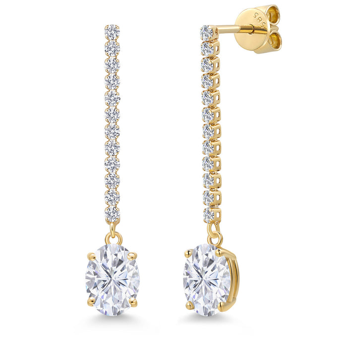 Near Colorless (GH) and E - F_Earrings in 14K Yellow Gold