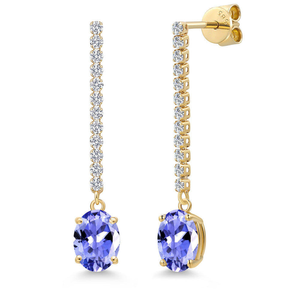 Tanzanite - December_Earrings in 14K Yellow Gold