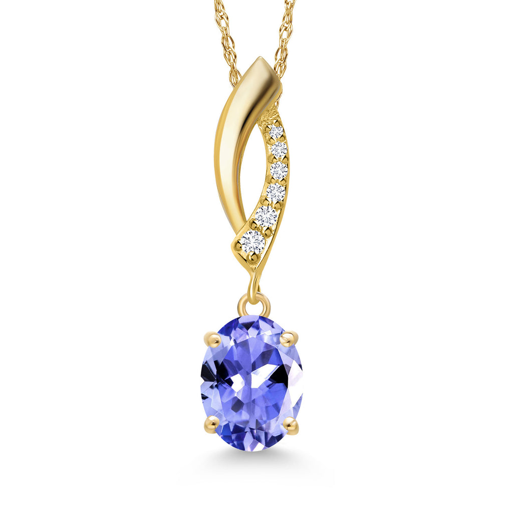 Tanzanite - December_Pendant in 14K Yellow Gold