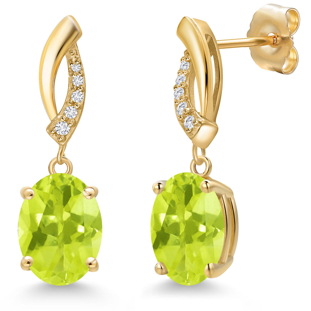 Lemon Quartz_Earrings in 14K Yellow Gold