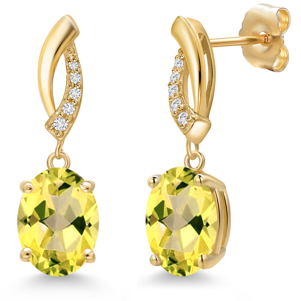 Canary Mystic Topaz_Earrings in 14K Yellow Gold