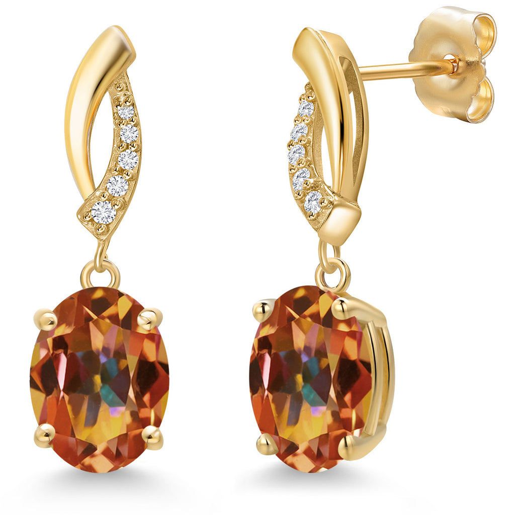 Ecstasy Mystic Topaz_Earrings in 14K Yellow Gold