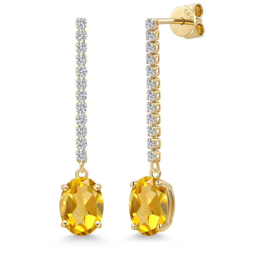 Citrine - November_Earrings in 14K Yellow Gold