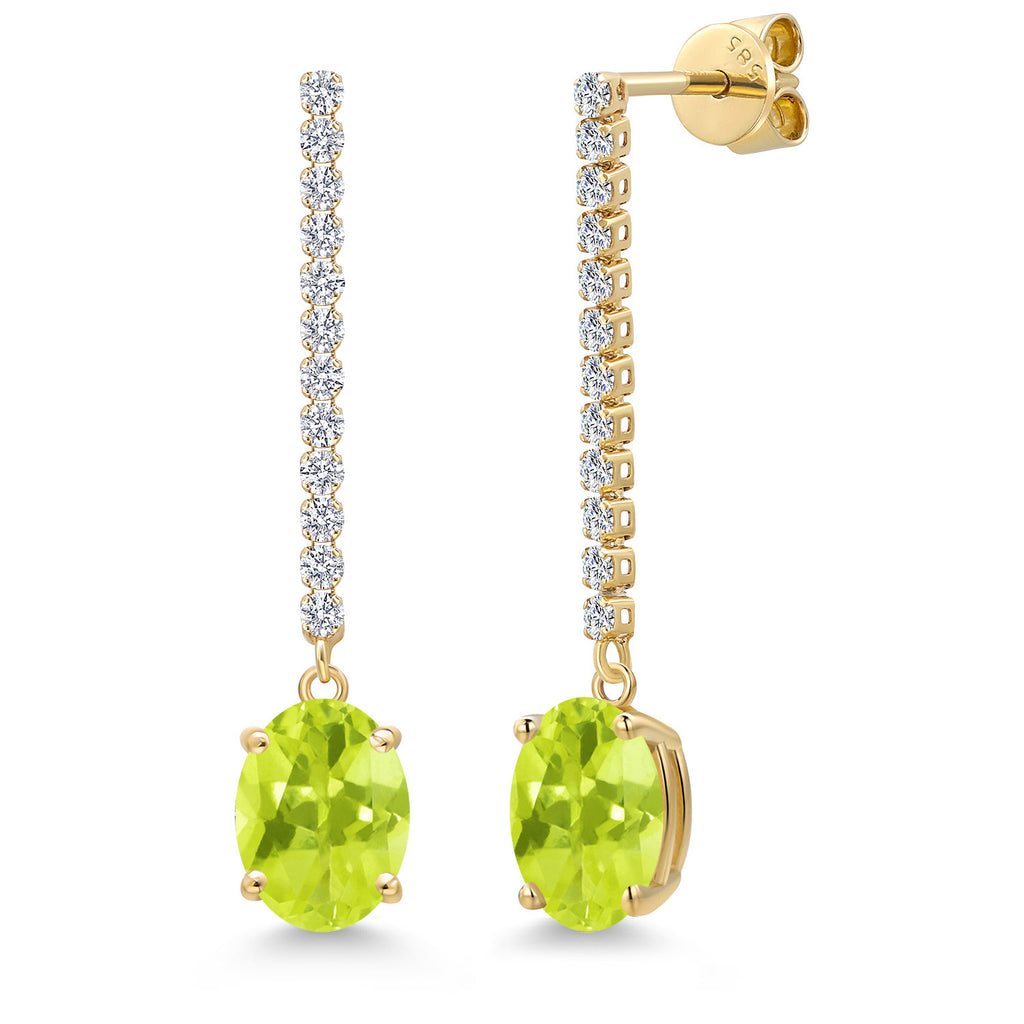 Lemon Quartz_Earrings in 14K Yellow Gold